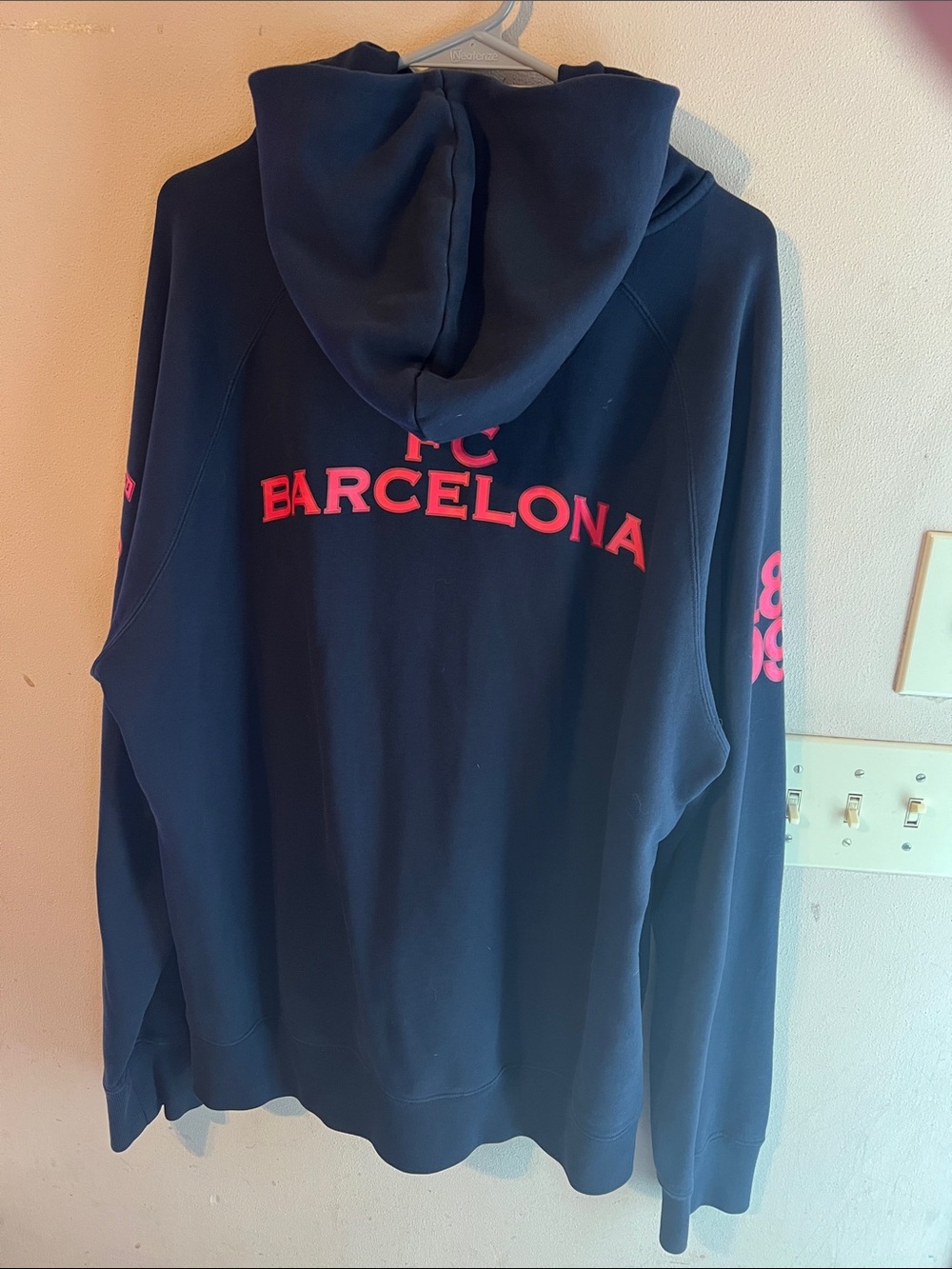 NIKE X BARCELONA FC 1899 CAMP NOU ZIPUP JACKET HOODIE NAVY SIZE XL